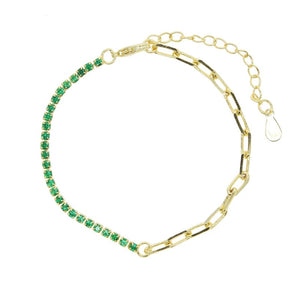 Pulsera Tennis Circonia Verde