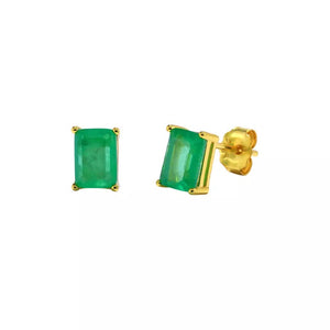 Aretes Rectángulo Verde Mini