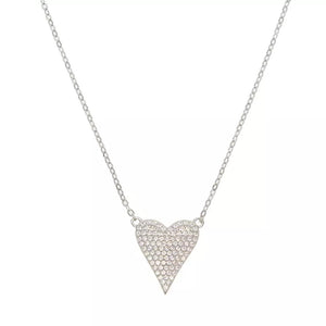 Collar Corazón Plata CZ