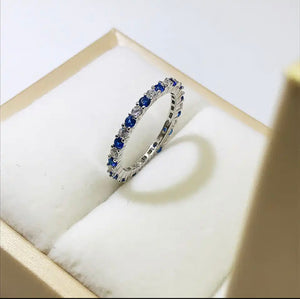 Anillo Churumbella CZ Azul