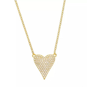 Collar Corazón Dorado CZ