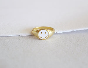 Anillo Smiley Blanco