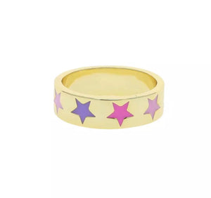 Enamel Stars Ring