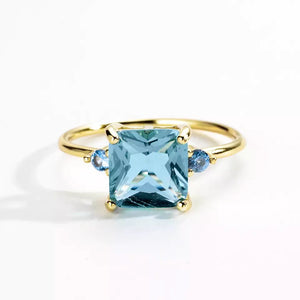 Anillo Azul Dorado