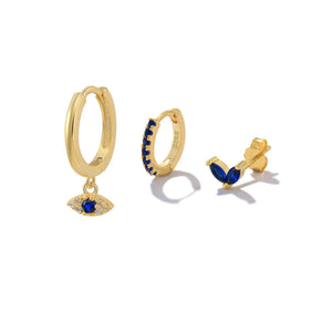 Set 3 piercings Ojo Azul