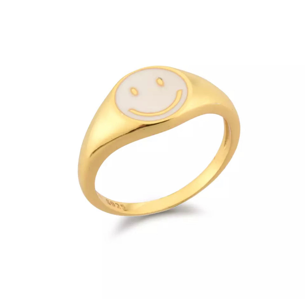 Anillo Smiley Blanco