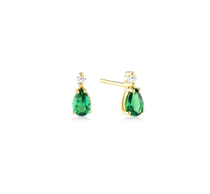 Aretes Gota Circonia Verde